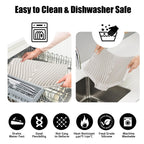 TIKNIK Silicone Dish Drying Mat, Stone Drying Mat for Kitchen Counter with Built-In Drain, Non-Slip Drain Pad with Built-in Drain, Heat Resistant Stone Drying Mat, Hangable, 20" x 15"