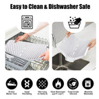 TIKNIK Silicone Dish Drying Mat, Stone Drying Mat for Kitchen Counter with Built-In Drain, Non-Slip Drain Pad with Built-in Drain, Heat Resistant Stone Drying Mat, Hangable, White, 20" x 15"