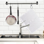 TIKNIK Silicone Dish Drying Mat, Stone Drying Mat for Kitchen Counter with Built-In Drain, Non-Slip Drain Pad with Built-in Drain, Heat Resistant Stone Drying Mat, Hangable, White, 20" x 15"